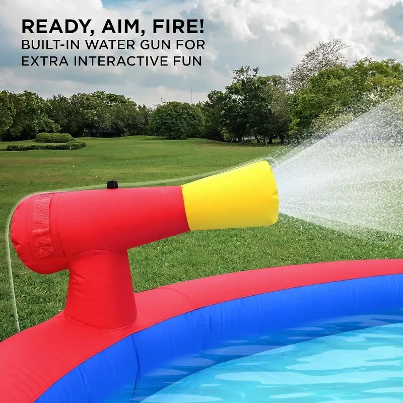 Sunny & Fun Slide ‘N Spray Inflatable Water Slide Park Kids Playground  Playground Outdoor Bounce Castle Kids  Outdoor Toys