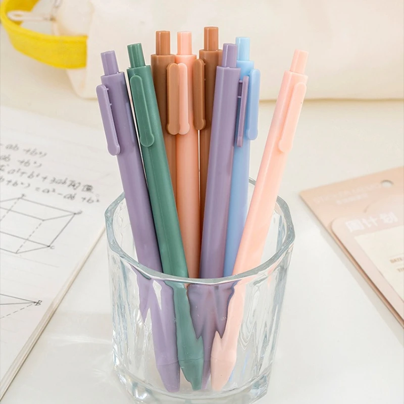 

Подарочный набор: Простые гелевые ручки-пресс в цвете макарон для студентов, экзаменов, учебы, офиса. Черные, водостойкие, для школы и офиса. Кавайный дизайн.