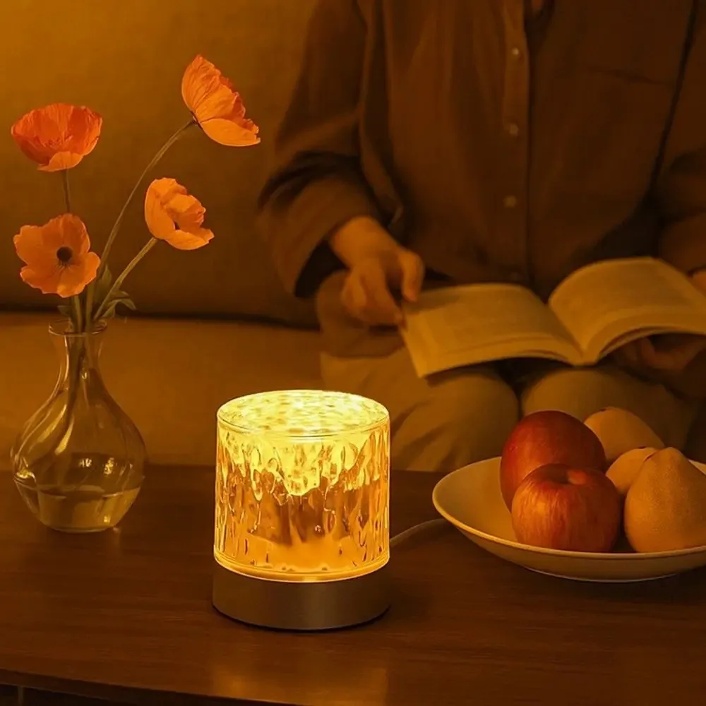 16 Colors LED Rotating Ripple Light Projection USB Ocean Wave Projector Lamp Dimmable with Remote Control