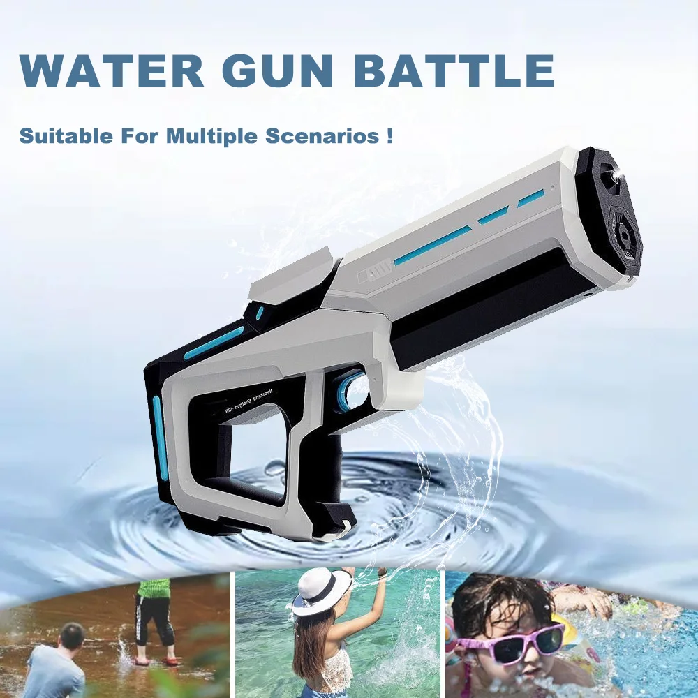 مسدس مياه كهربائي عالي الضغط بسعة كبيرة، دفع لطيف، شفط مياه أوتوماتيكي ورش مياه مستمر