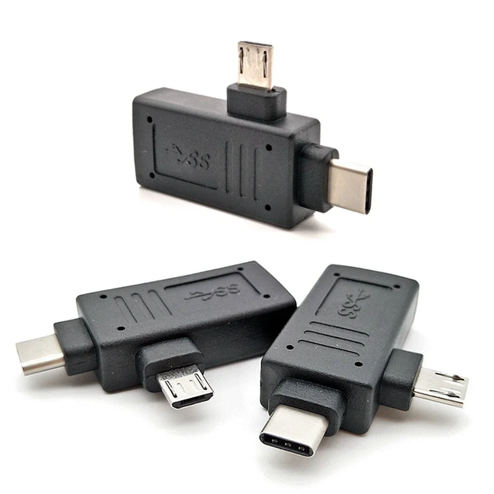 محول OTG USB2.0 3.0 أنثى إلى Micro USB لهواتف Android، محول بيانات الكمبيوتر اللوحي، القرص الصلب، نوع C، 2 في 1
