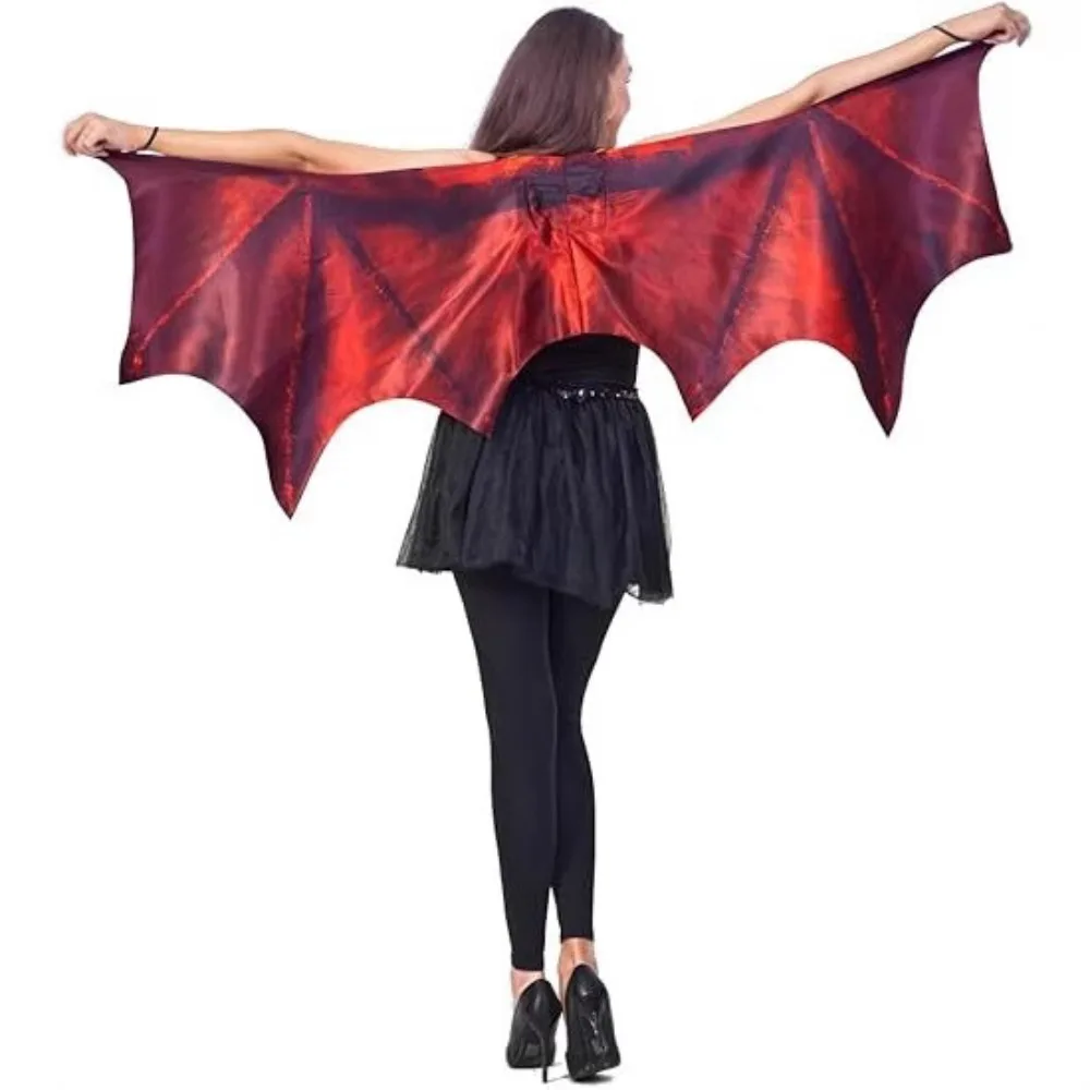 2025 Carnaval Adulto Halloween Mujer Alas de cuerno de dragón Verde Púrpura Accesorios de cosplay para fiesta