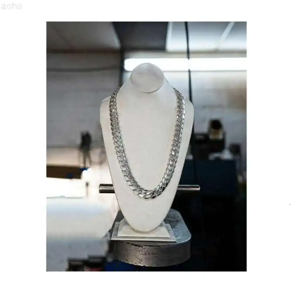 

2 Tone 22mm Miami Cuban Link Chain Vvs Moissanite Diamond Stubbed 925 Sterling Silver Gold Plated 18-24
