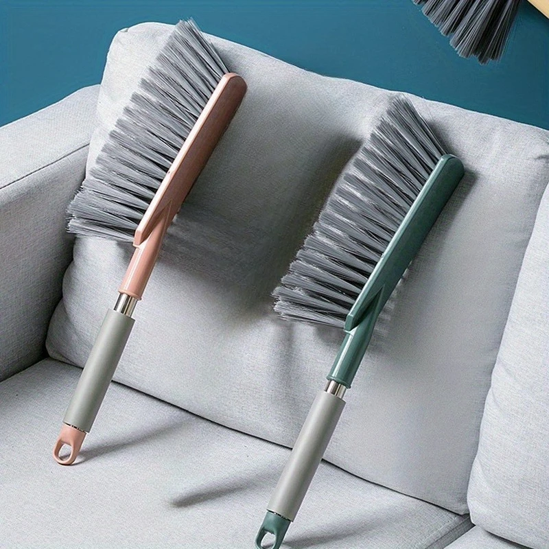1 Stück, Staubbürste, weiche Borstenbürste mit langem Griff, praktische Bettbürste, Sofadeppich, Bettwäsche, Schlafzimmer-Fugenreinigungsbürste