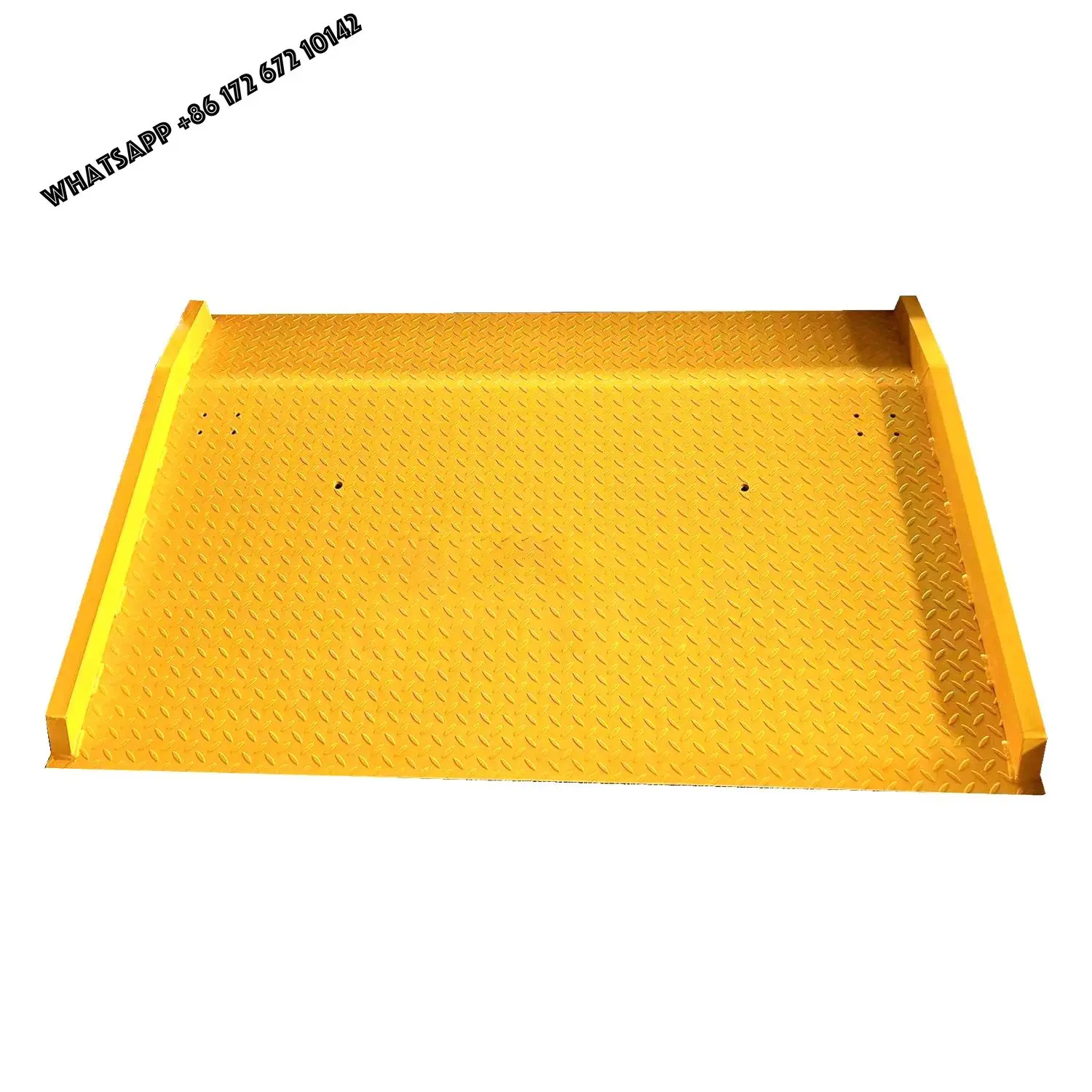 60'' X 60'' Stainless Steel Hydraulic Dock Boards Handles Side Curbs 13,000lbs Loading Capacity Height Differential 5