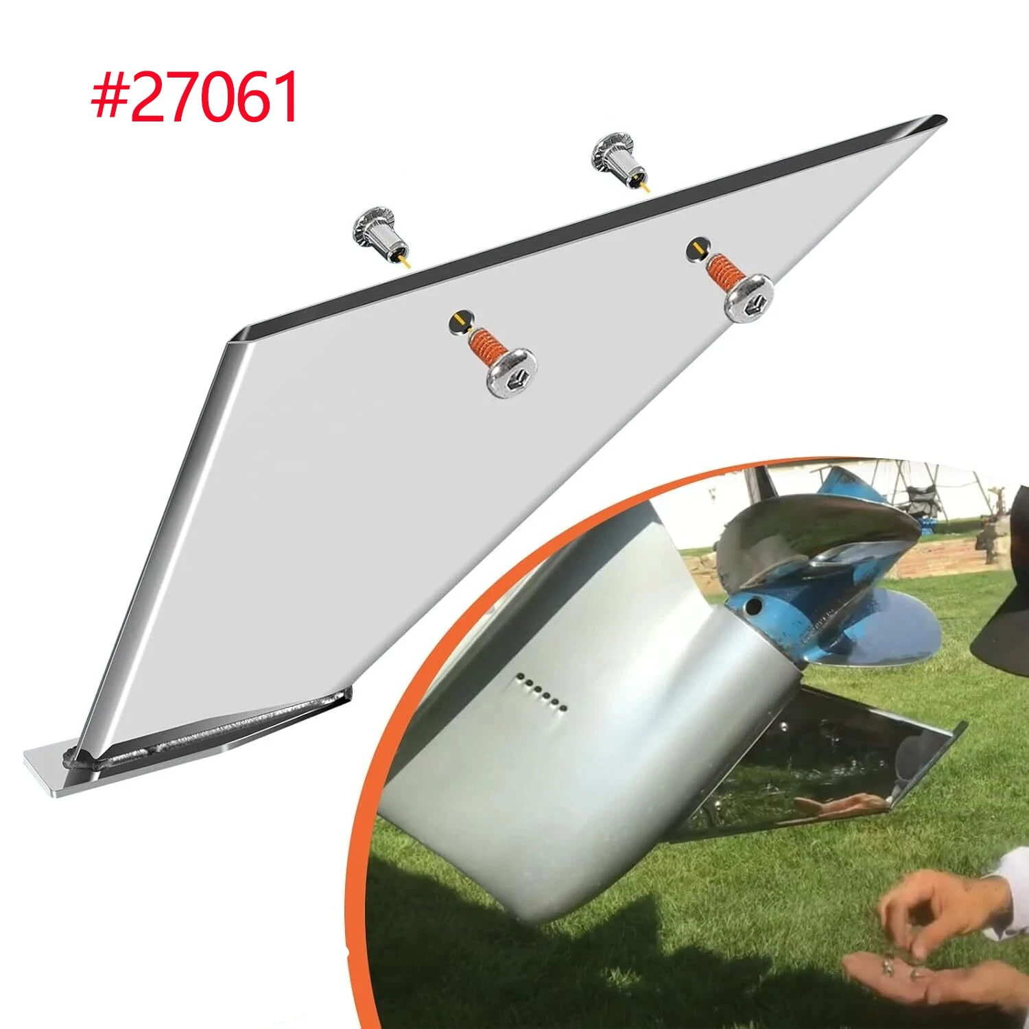 

YMT 27061 Skeg Guard for Mercury 75/90/115HP 4 Stroke 2015-Present /150HP 175HP Optimax & Pro XS 2001-2018 Stainless Steel