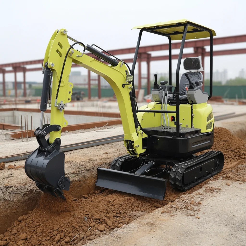 Small Hydraulic Mini Excavator Compact Digger with Free Bucket Attachments