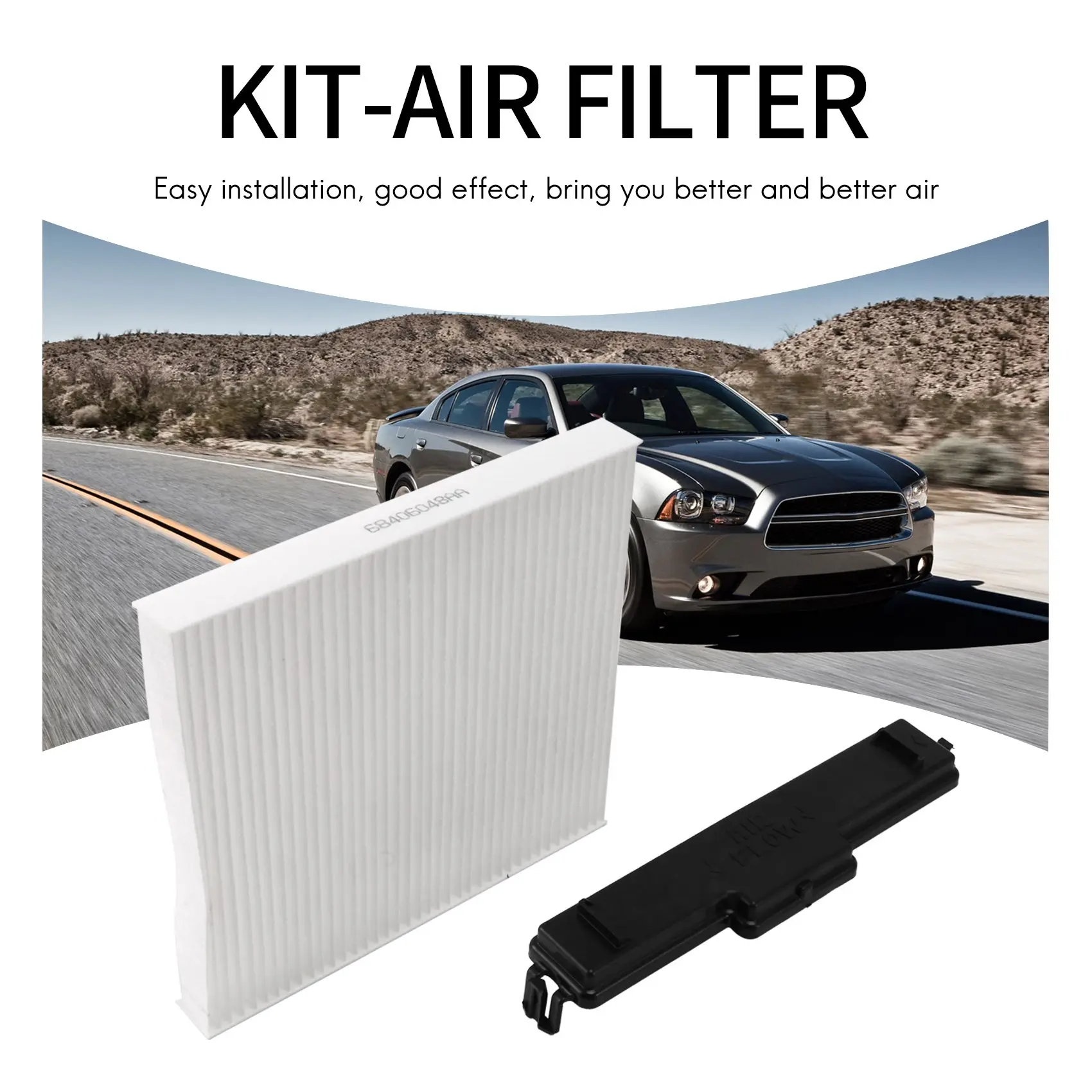 For DODGE RAM 1500 2500 3500 Cabin Air Filter Kit Cabin Air Filter & Filter Access Door 68052292AA 68318365AA