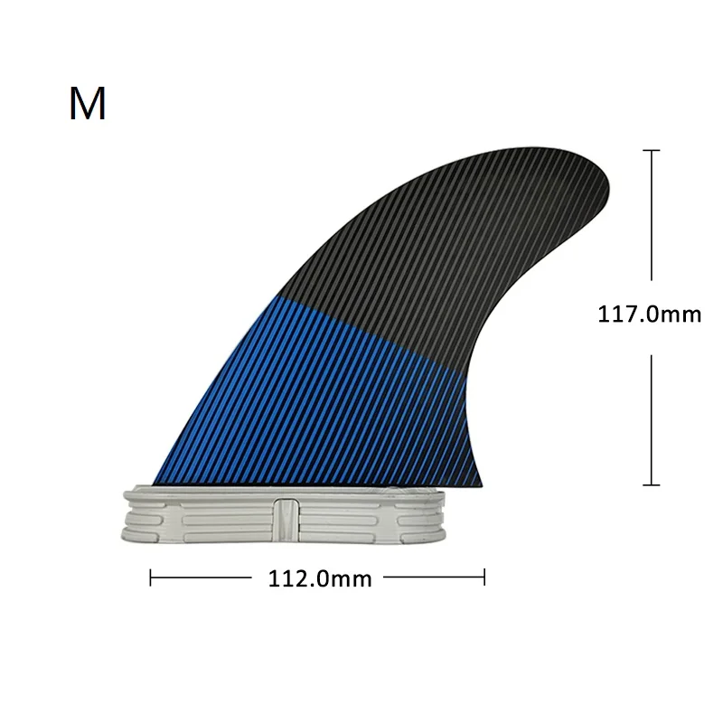 UPSURF-sirip selancar sarang lebah serat kaca, 2 sirip, 2 sirip, M, L, papan selancar, Tab ganda, aksesori pantai 2 sirip, 3 buah Set