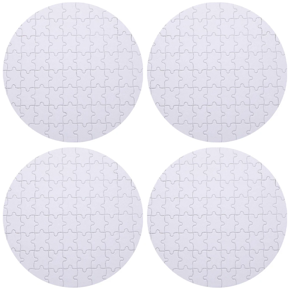 4 stuks warmteoverdracht sublimatie puzzels blanco diy puzzel voor kinderen volwassenen witte ambachtelijke educatieve spelpuzzel