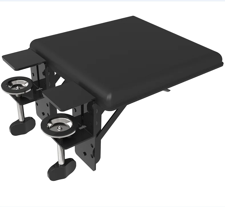 Foldable Faux Leather Desk Extender Tray Soft Table Mount Arm Wrist Holder Rest Support for Office Desk