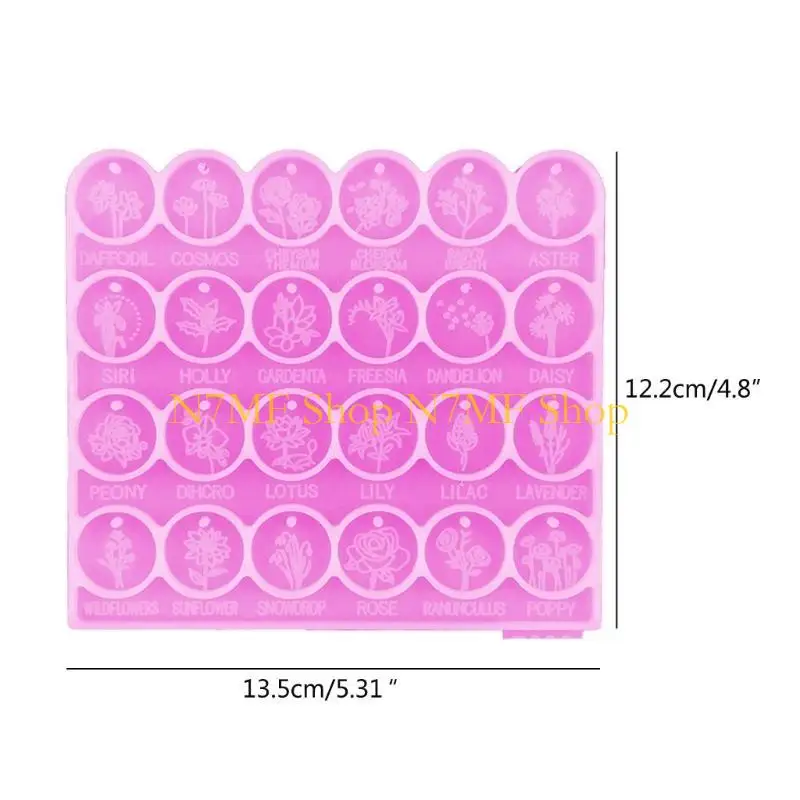 قوالب راتنجات القرط N7MF ، قرط السيليكون قوالب الأذن راتنج القالب مستديرة القالب الإبوكسي لصنع المجوهرات صناعة DIY #6