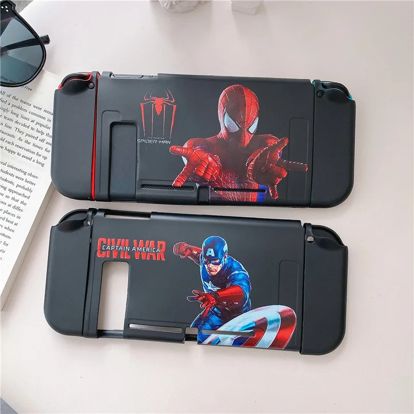 Spiderman Captain America Iron Man TPU Soft Protective Case for Nintendo Switch Game Console Controller NS Gaming Accessories