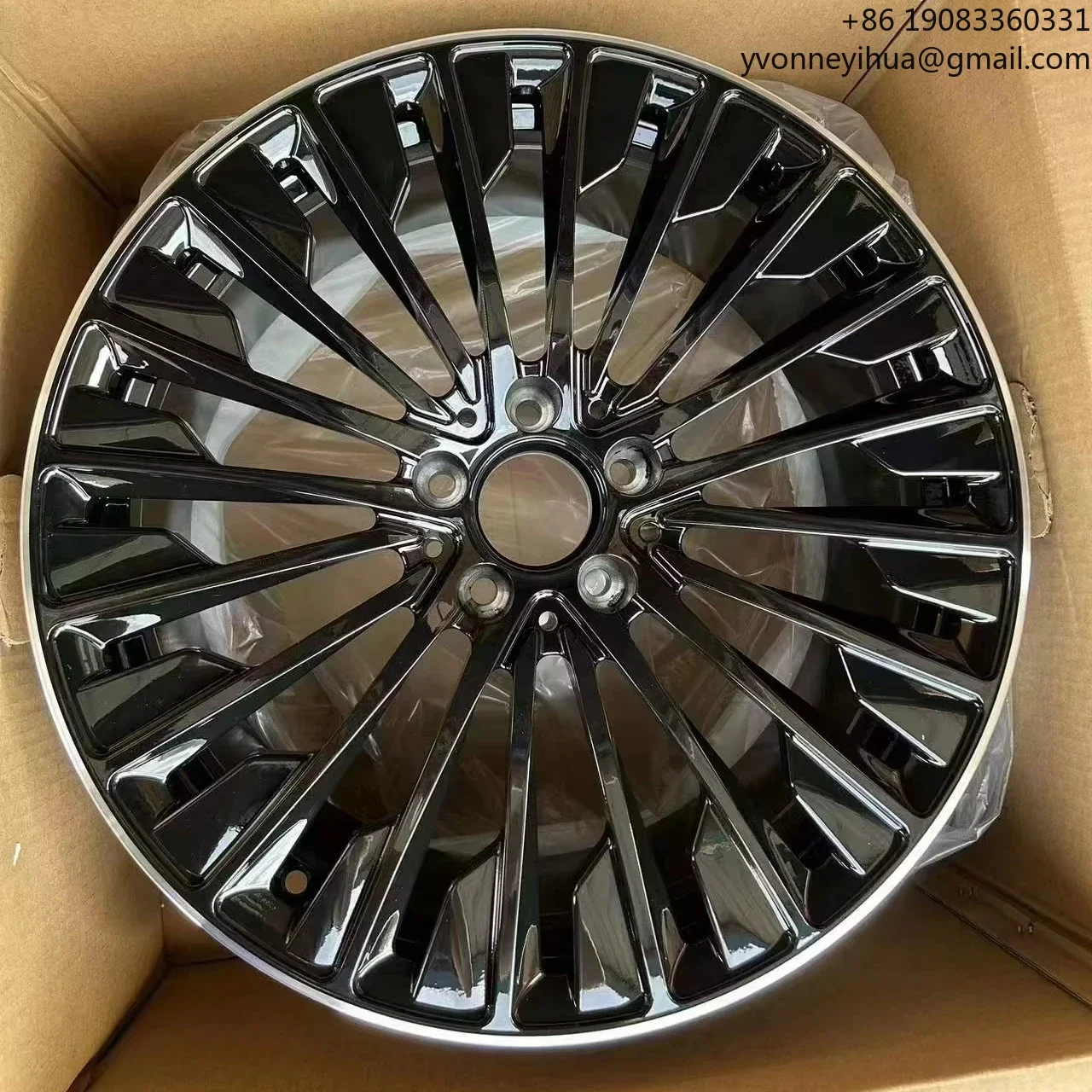 Factory Direct Sales Customized Drawings 16 17 18 19 20 21 22 Inch Gloss Black Machine Face Forged Wheel Hub