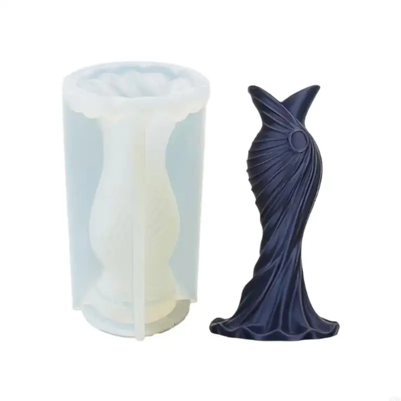 37ME Princess Dress Silicone Molds Silicone Easy Demould for Candle Soap