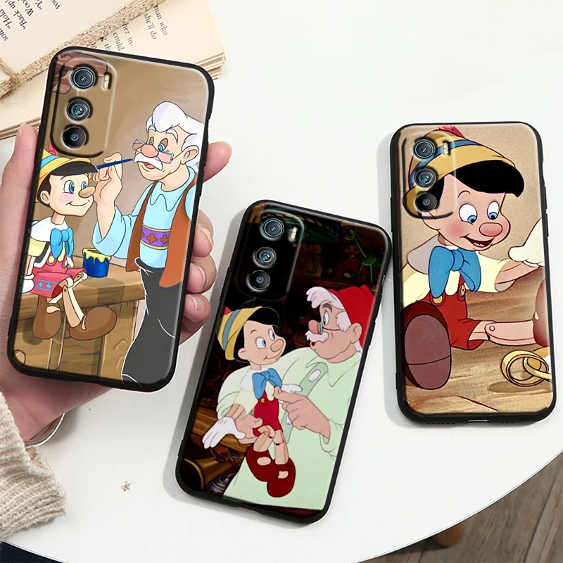 Disney Pinocchio Tpu Silicone For OPPO A98 A96 A94 A74 A72 A57S A55 A53S A15S A16K A5 Black Cover