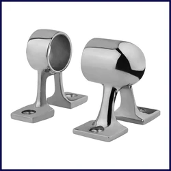 316 Stainless Steel 25mm Marine Center/Forward/End Bracket Handrail Fitting 90° Stanchion Boat Accessories
