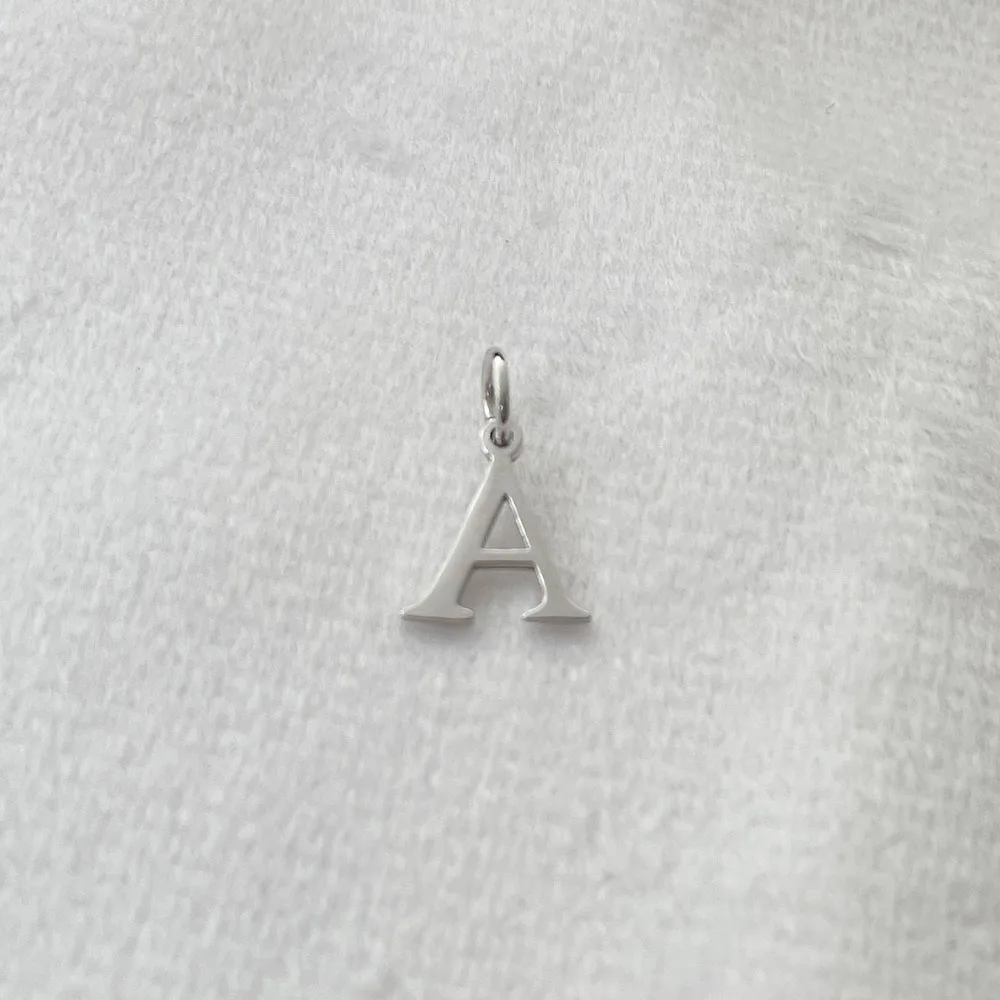 حقيقي نقي 925 فضة رسائل A-Z الأولي Charms قلادة للنساء الفتيات Pingente Undertale هدية للأصدقاء الرجال المجوهرات #3