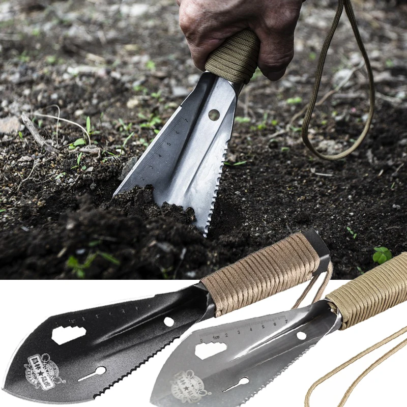 Pala Multifunzionale Portatile per Ingegneri, Pala Tattica Militare, Attrezzo da Campeggio per Escursionismo, Sopravvivenza, Scavo e Giardinaggio