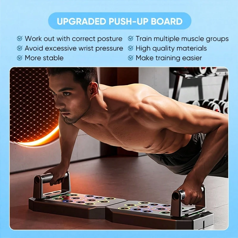 Solid Push Up Board Multi Functional Stands System Home Gym Chest Muscle Exercise for Men Women