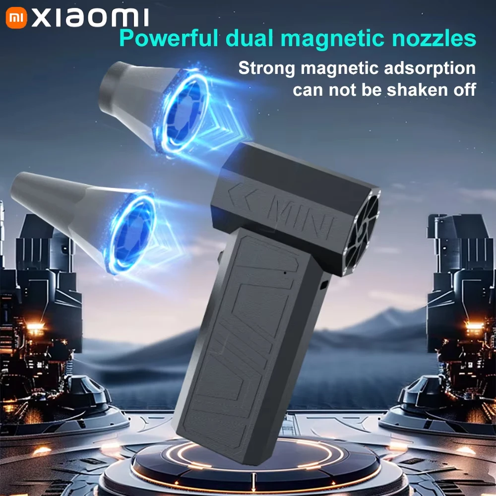 مروحة Xiaomi العنيفة 200000 RPM منفاخ هواء قوي فراغ منظف الغبار نوع-C شحن الرياح 52 متر/الثانية منفاخ توربو نفاث بدون فرش