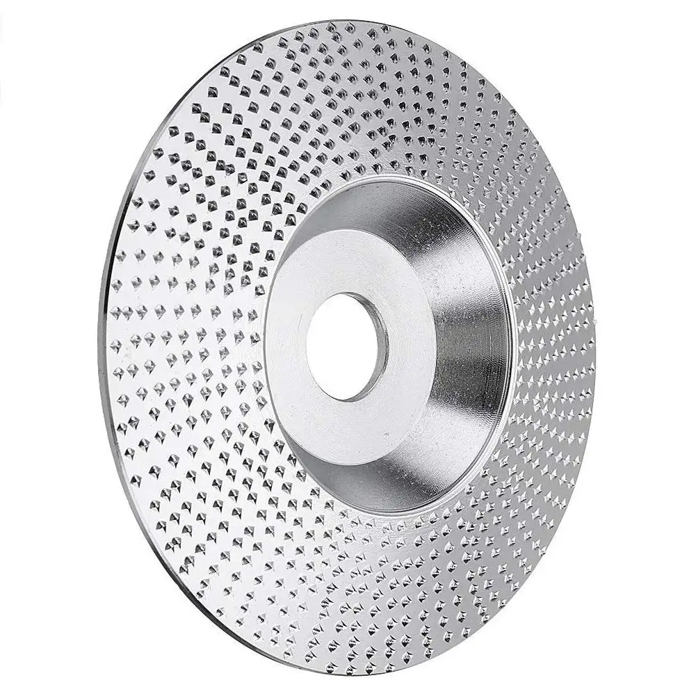 Wood Tungsten Carbide Grinding Wheel Disc Tungsten Carbide Abrasive Angle Grinder Wheel Wood Carving Grinding Disk (100mm Bevel)