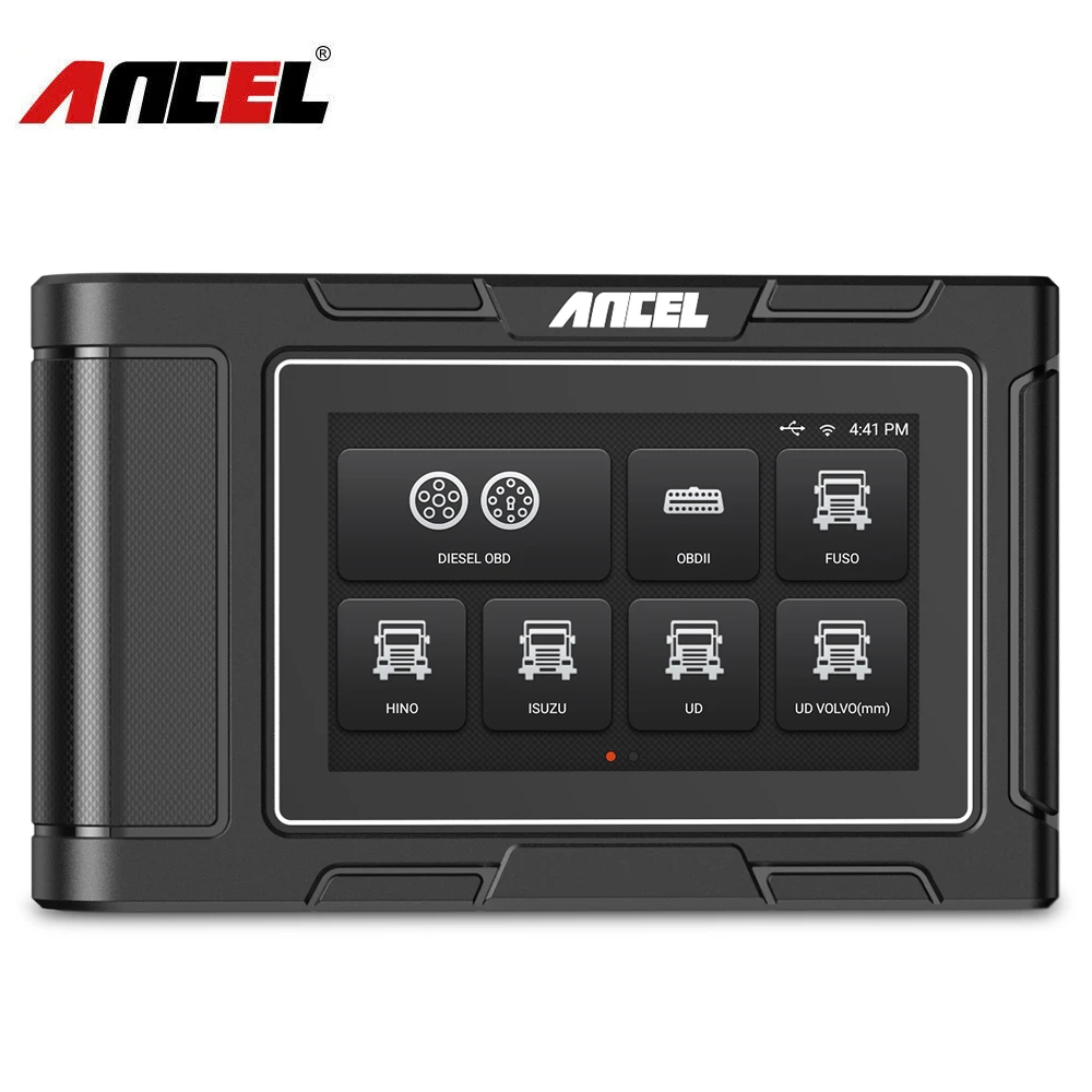 

ANCEL Heavy Duty Diesel Truck Diagnostic Scanner 12V 24V Car 2 in 1 Full System DPF Pin Detect OBD2 Automotive Truck Scanner