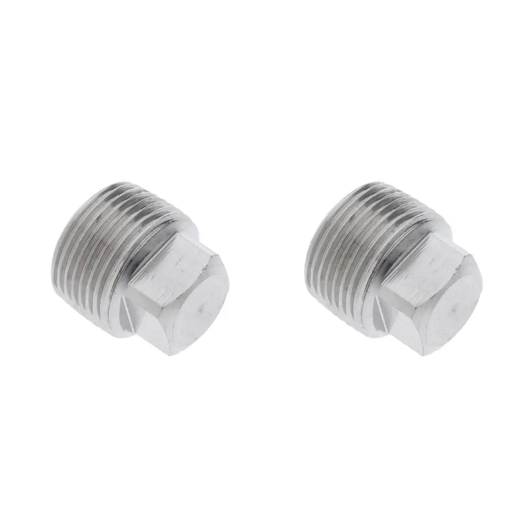 2 Pieces Stainless Steel Garboard Drain Plugs for Boats Marine 3/4'' & 1/2''