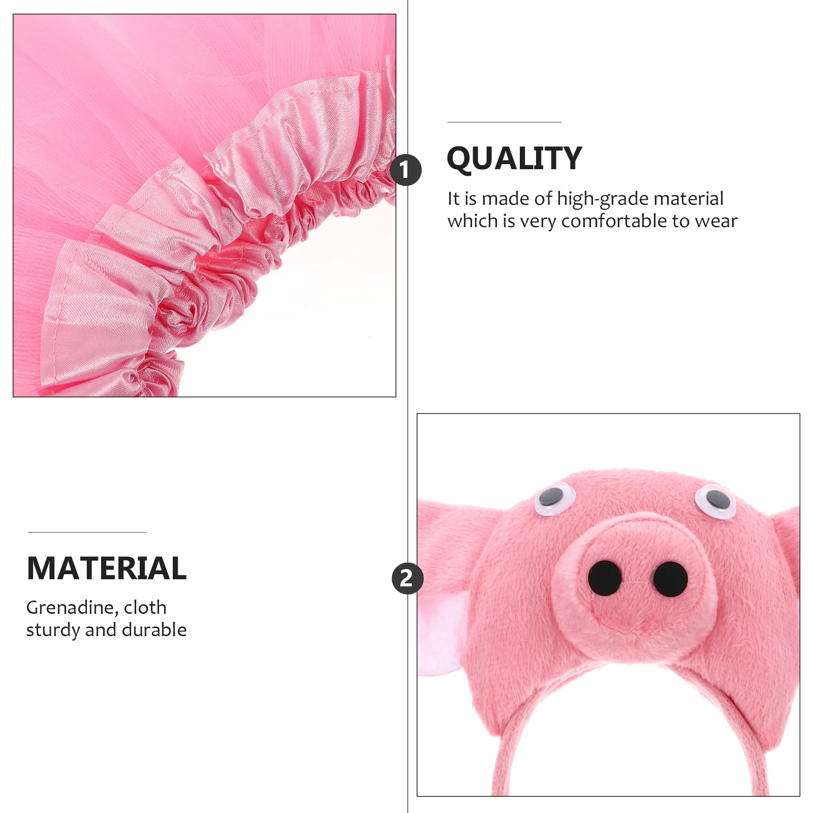 

1 set 1 Set Pig Theme Costume Set Creative Halloween Cosplay Clothes Comfortable Party Skirt For Stage Show Outfit