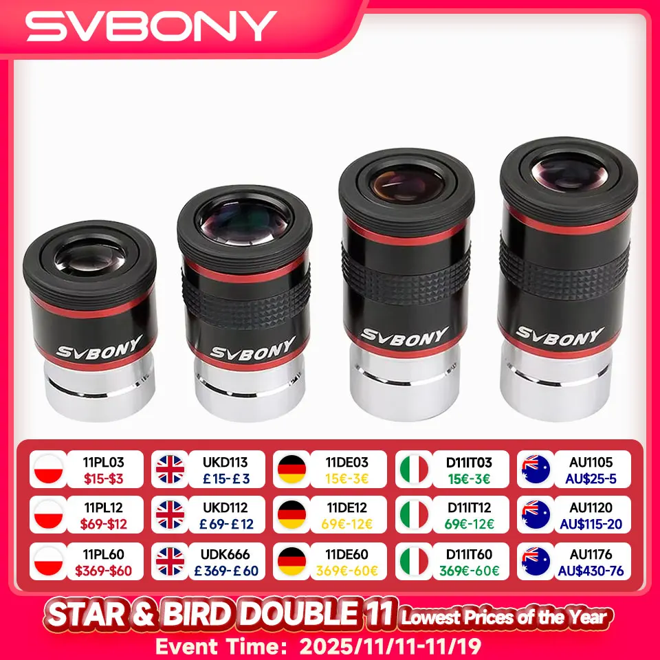 1.25" Wide Angle Eyepieces