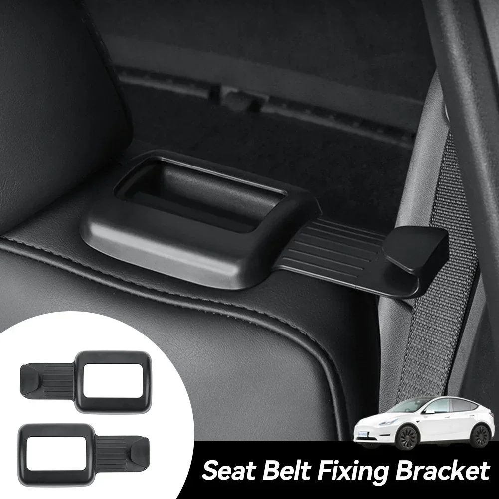 

2 шт. крепежный кронштейн ремня безопасности для Tesla Model Y, ограничитель заднего ремня безопасности, защитный чехол из АБС-пластика, аксессуары для салона автомобиля 2022 2023