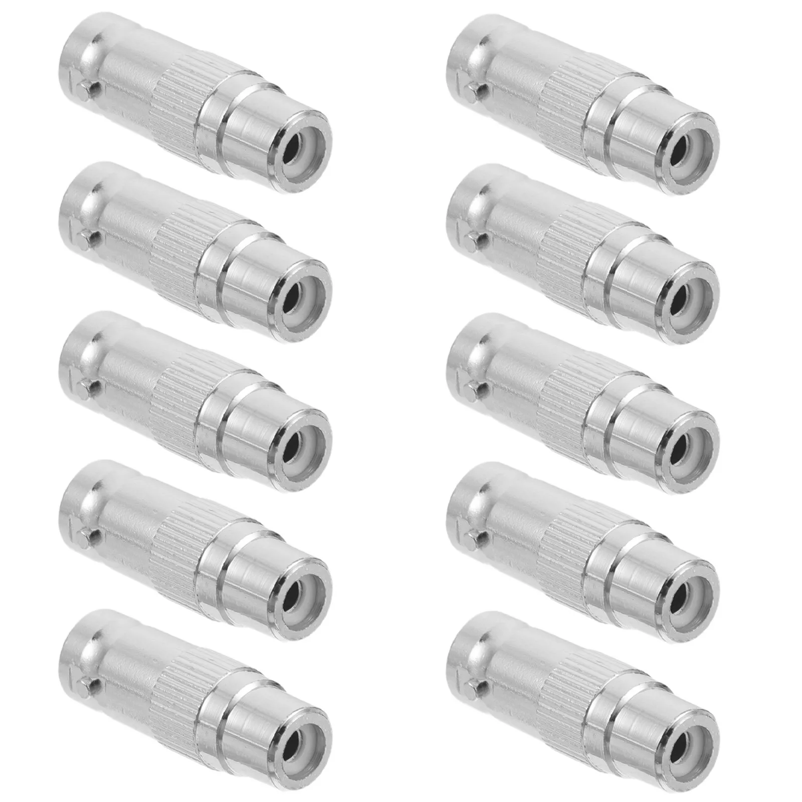 10Pcs Bnc Female Rca Female Coax Adapter Seamless Video Audio Transmission for Dvr to Monitor Cctv Surveillance Setup Cctv