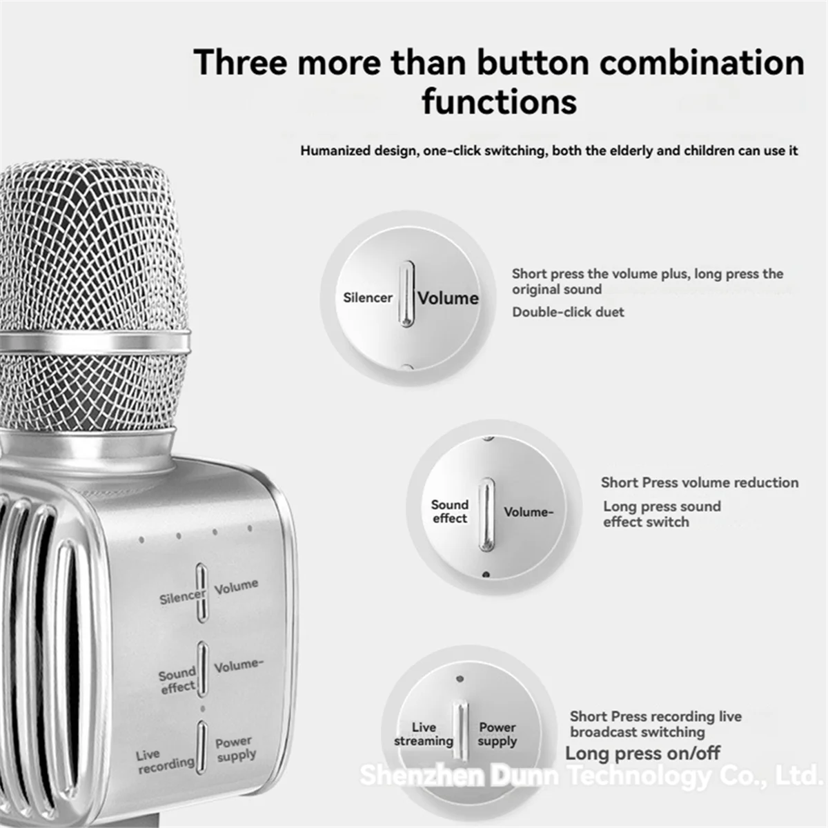 POP-lMicrophone الصوت ميكروفون متكامل المنزل الهاتف المحمول التلفزيون سماعة لاسلكية تعمل بالبلوتوث الغناء العالمي