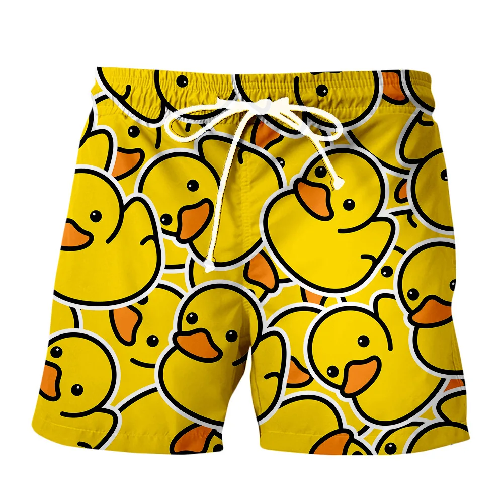 

Animal Ducks Print Short Pants Men Women Cosplay Costume Summer Shorts Fashion Hip hop Tight Shorts Biker Shorts