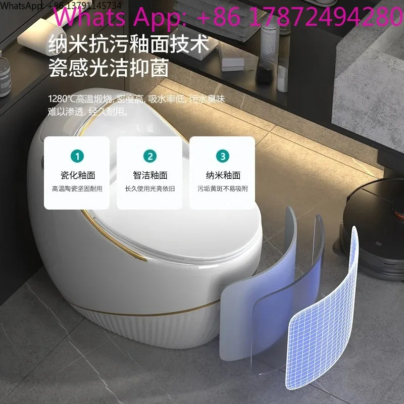 

Household egg toilet modern creative gray color toilet siphon water-saving small apartment