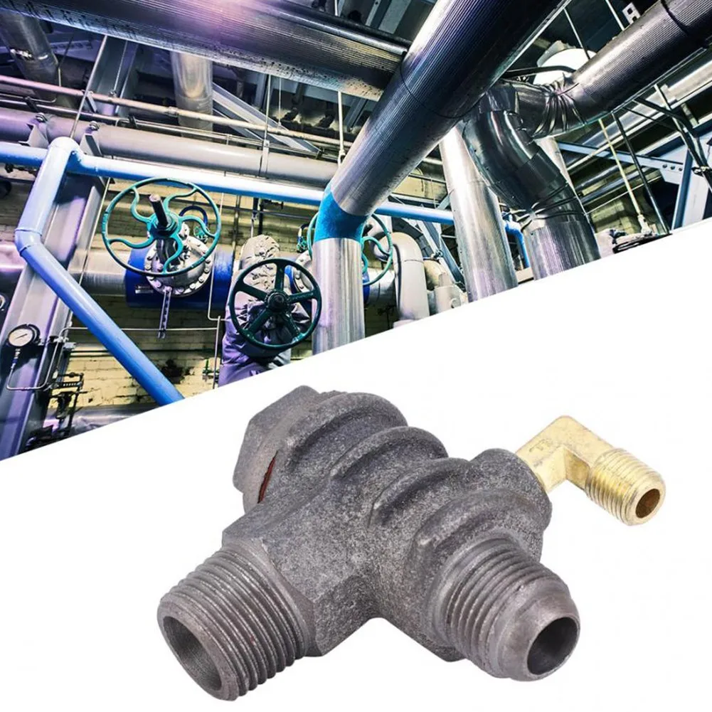 Air Compressor Male Thread 3-Port Check Valve Cast Iron Direct Piston Type-way Valve Power Tool Accessorie Check Valve