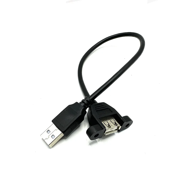 USB2.0 Extension Cable Male to Female AM/AF extender cable Dual Shielded w/Screw Panel Mount