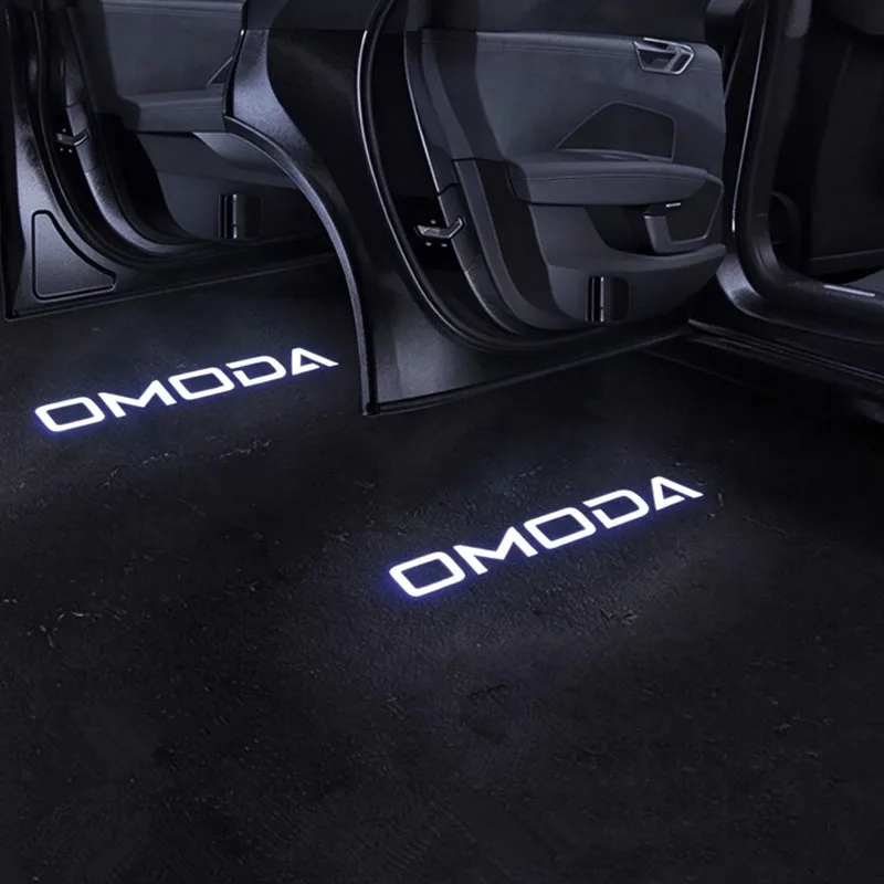 2PCS For CHERY OMODA 5 S5 O5 E5 C5 PRO PHEV Car HD Projector Lamp LED Auto Door Welcome Light Accessories
