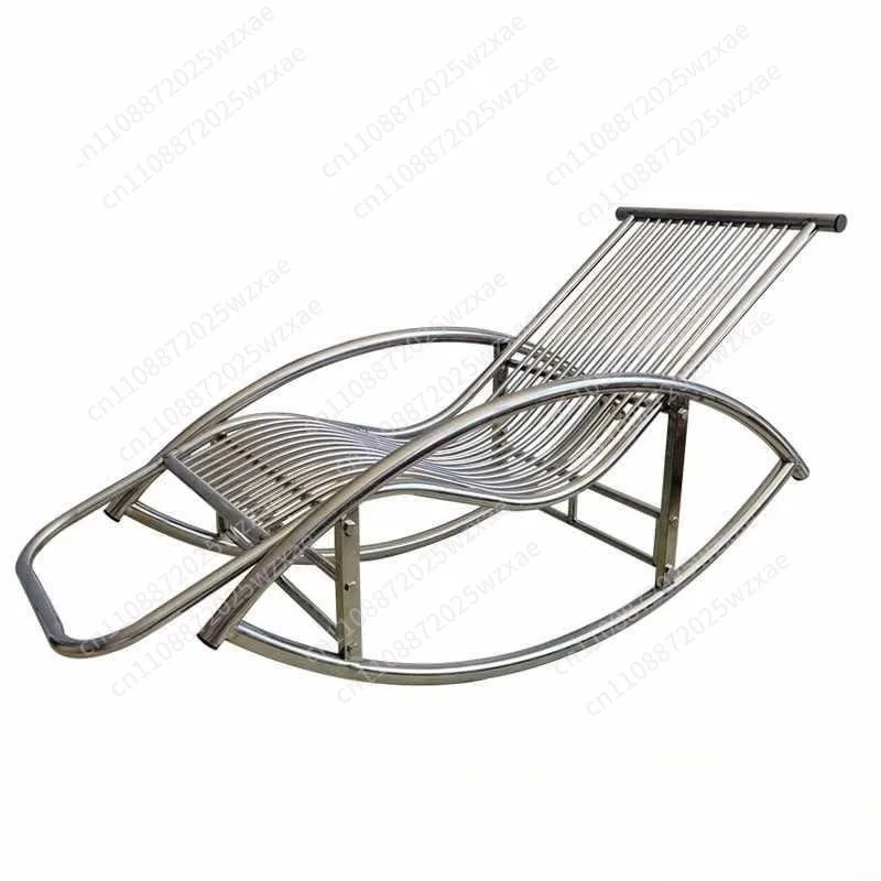304 anti-drop stainless steel rocking chair recliner balcony home leisure boss lazy summer cool rattan chair