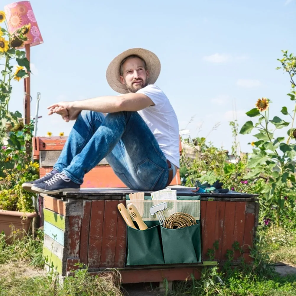 Oferta de liquidación, bolsa portátil para arrodillarse en jardín, taburete plegable para arrodillarse en el jardín, herramienta de fácil almacenamiento, uso de limpieza para trabajo en jardín al aire libre