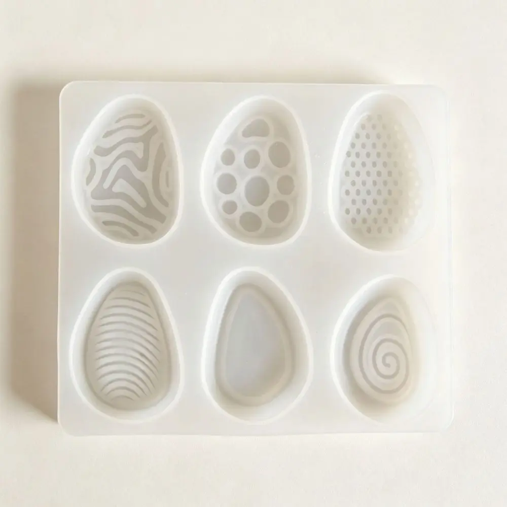 Portable 6-Cavity Stress Relief Stone Mold Multi Texture Heat Resistant DIY Casting Tool Flexible Silicone Resin Mold