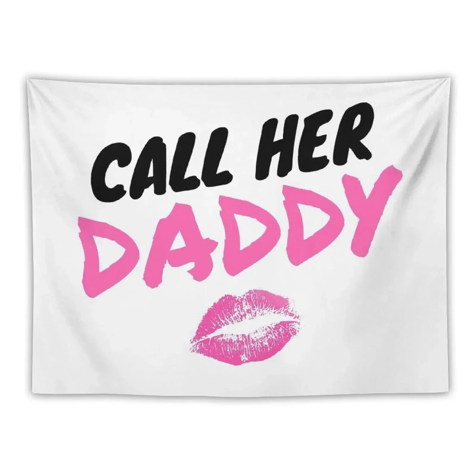 Call Her Daddy Kiss Tapestry Decorative Wall Bedroom Decor Aesthetic Tapestry