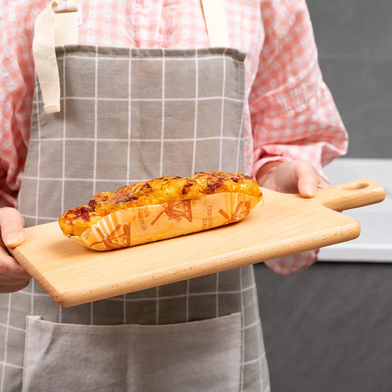 

HEMU Beech Chopping Blocks Kitchen Wood Food Plate Wooden Pizza Sushi Bread Whole Wood Tray Cutting Board No Paint