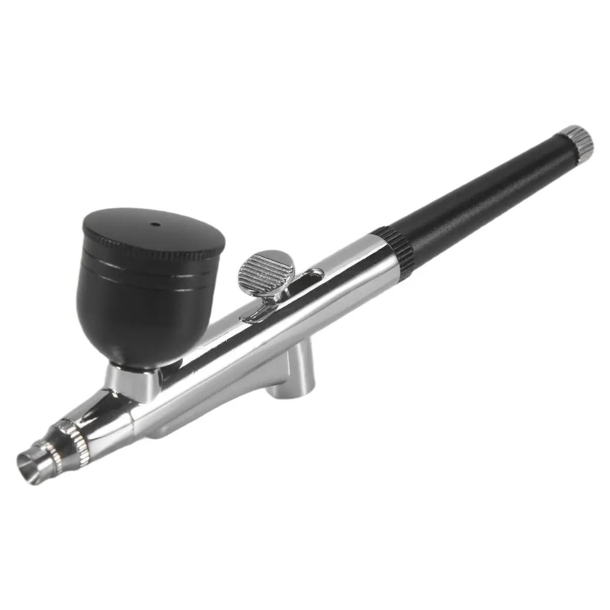 Portable Single Action Airbrush Pen 0.3mm Nozzle For Model Cake Nail Car Painting Beauty Craft - Black