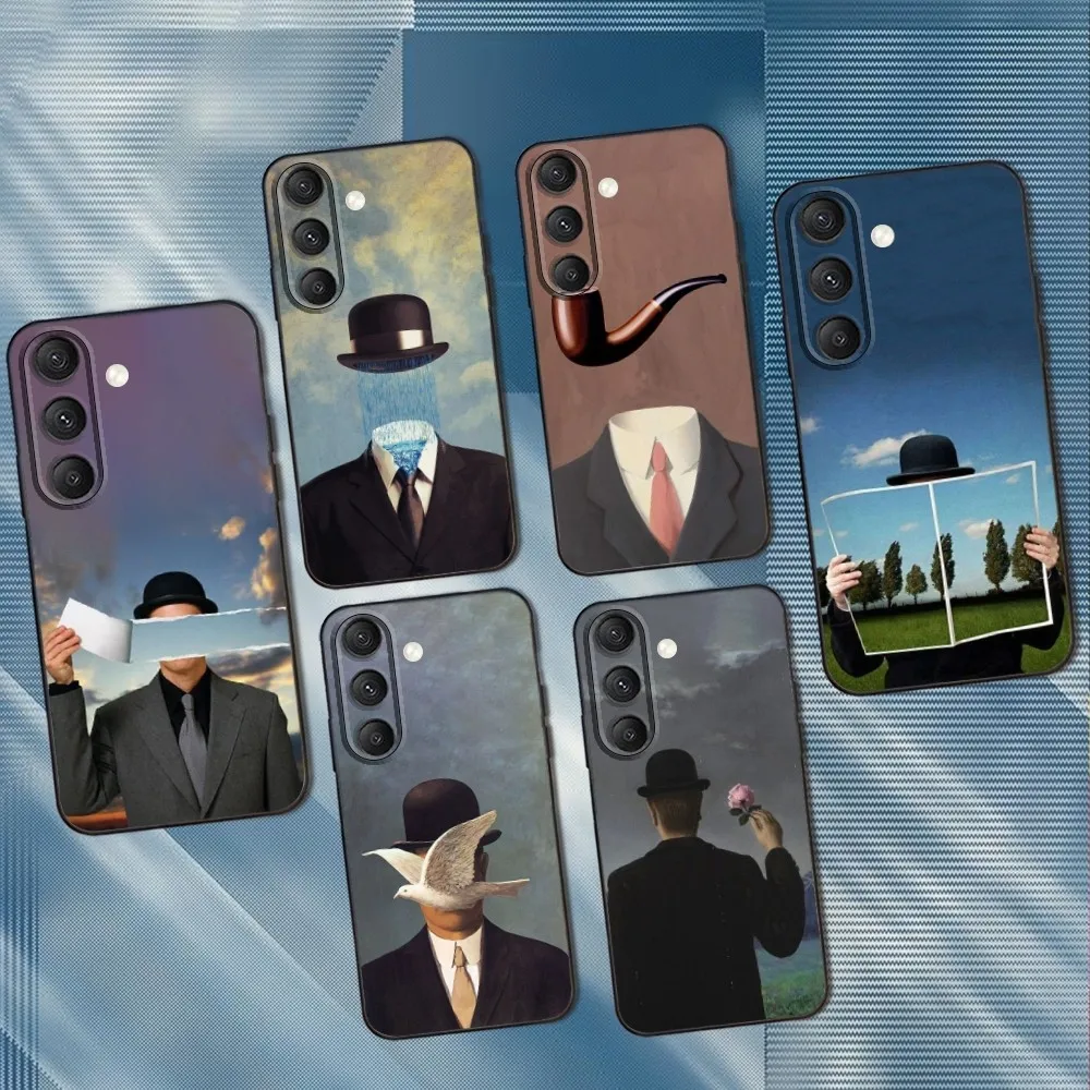 

Art R-Rene M-Magritte Phone Case For Samsung S25,S24,S23,S22,S21,S20,S10,Ultra,Plus,Lite,FE,Soft Silicone Black Cover