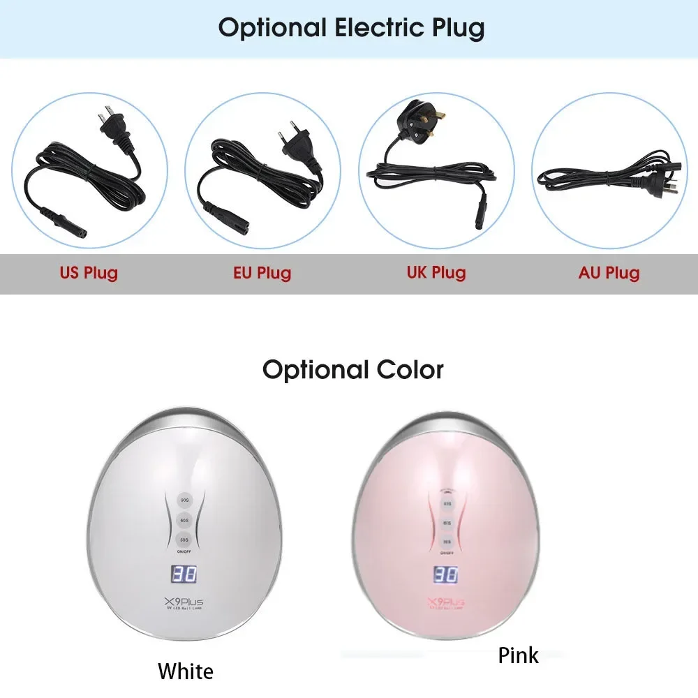 In Stock UV Led Gel Polish Curing Lamp Portable Nail Curing Dryer Lamp 48w for All Gel System