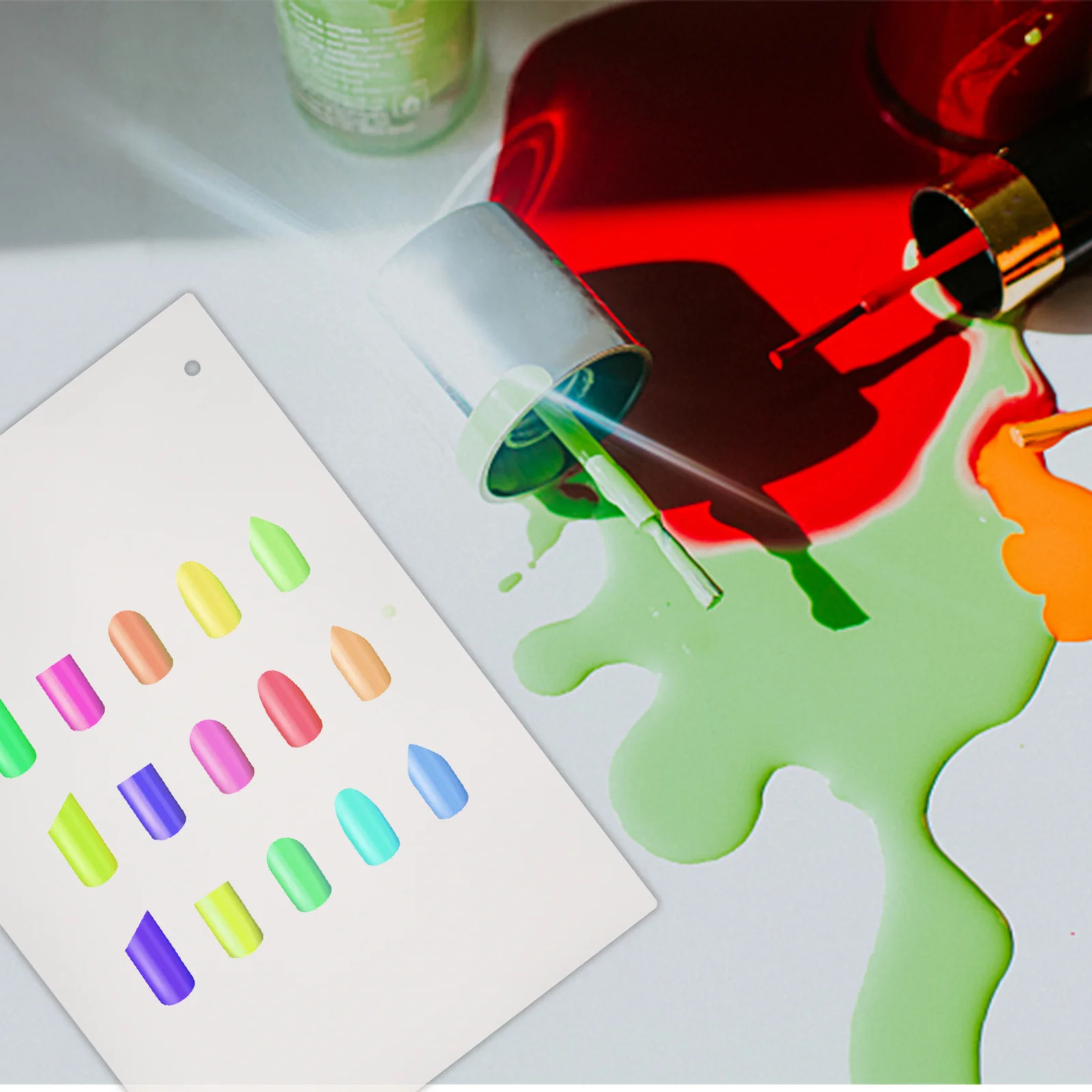 

2Pcs Acrylic Art Display Board Clear Transparent Plates Nail Showing Holder for Practice Storage Lightweight