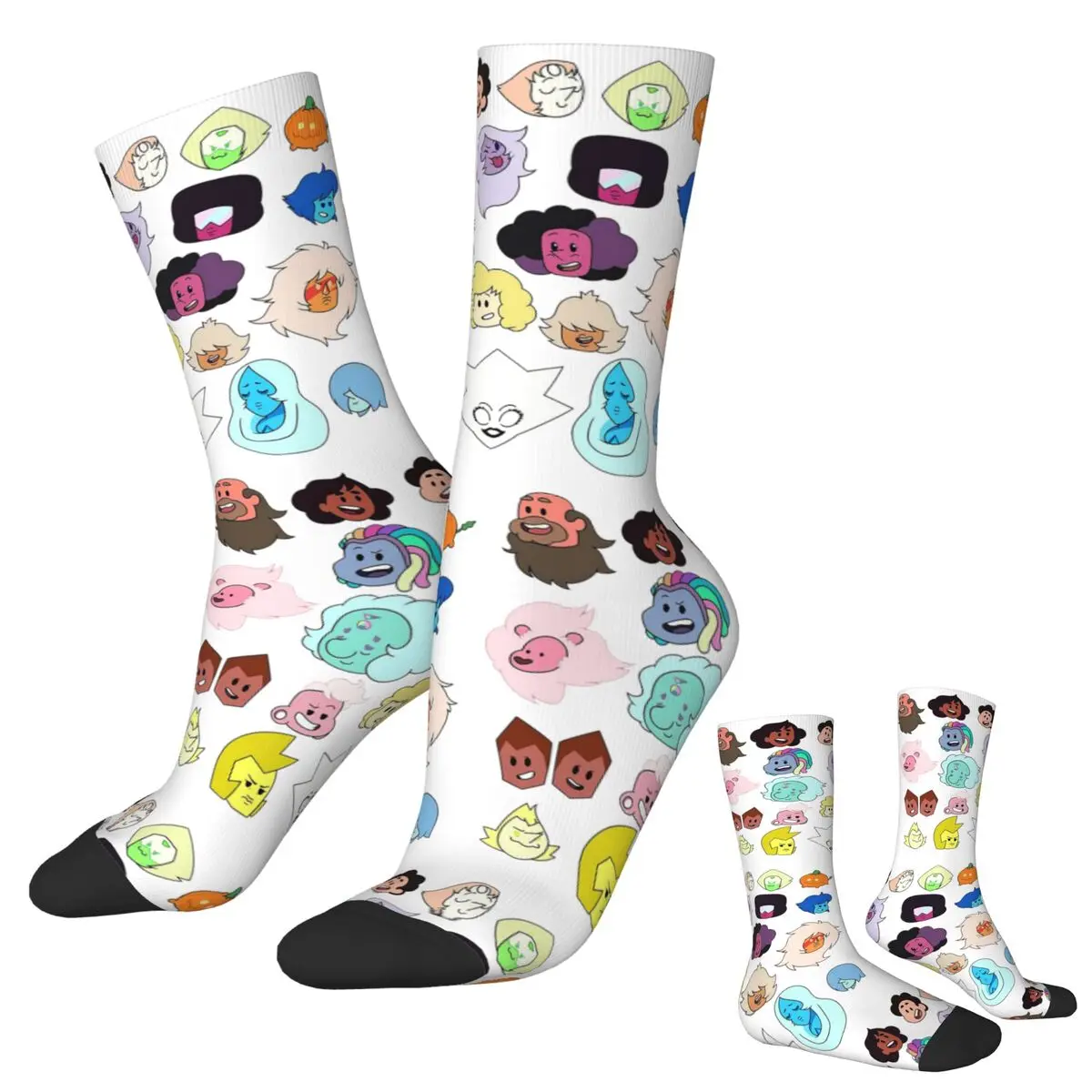 

Steven Universe Heads Socks Harajuku Super Soft Stockings All Season Long Socks Accessories for Man's Woman's Birthday Present
