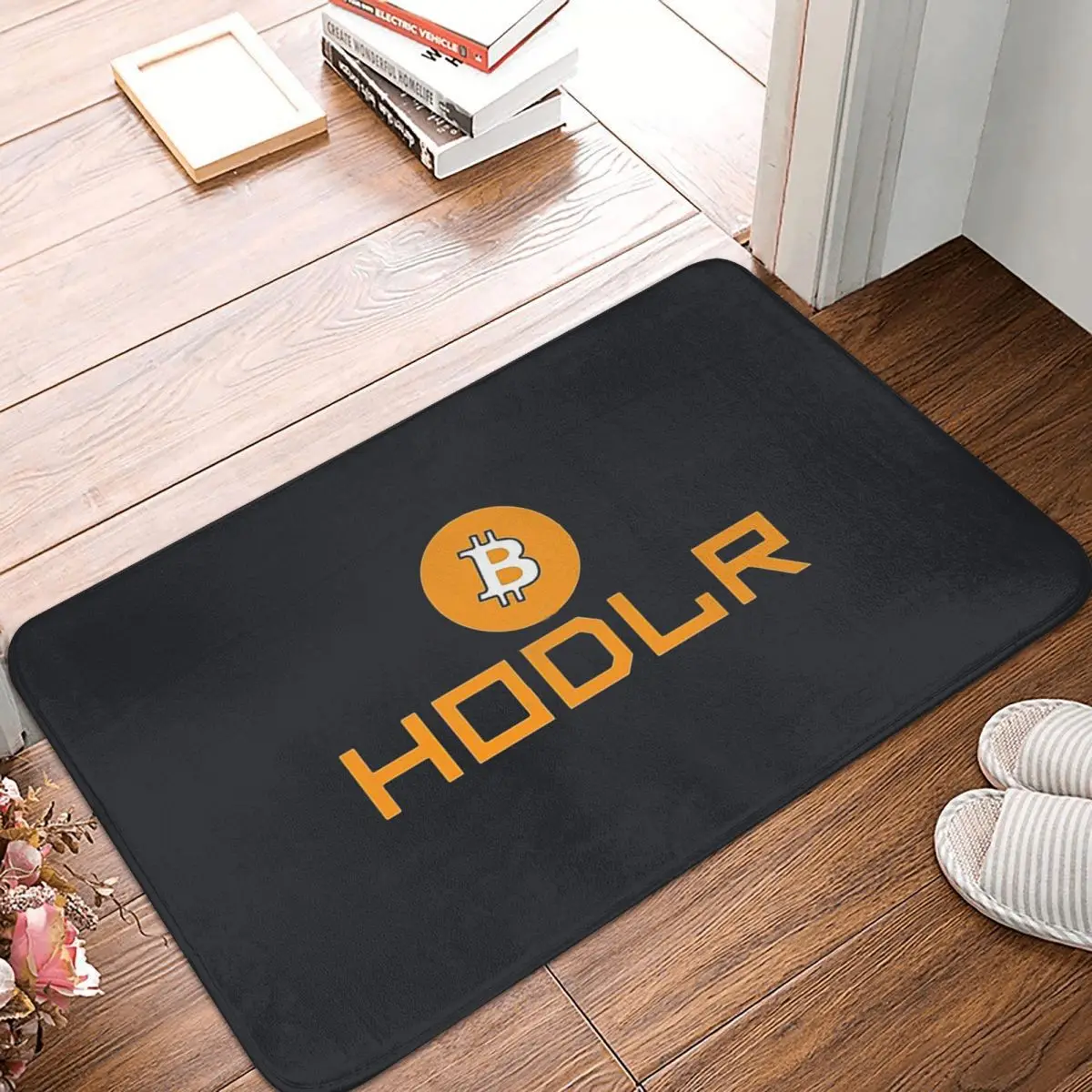 Bitcoin Miners Meme Bathroom Non-Slip Carpet BTC Crypto Hodlr Flannel Mat Entrance Door Doormat Floor Decoration Rug