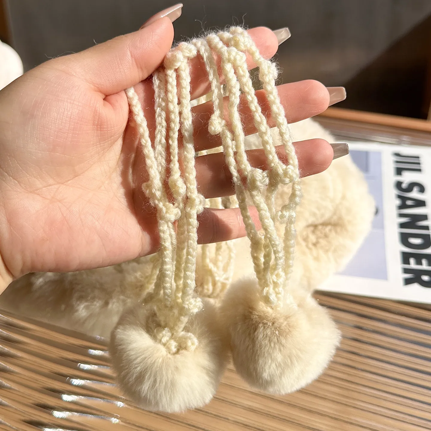 Herbst-Winter Echte Rex-Kaninchenfell-Mütze Dicke Warme Ohrenschutz-Kopfbedeckung Damen Lei Feng Mütze – Detail 16